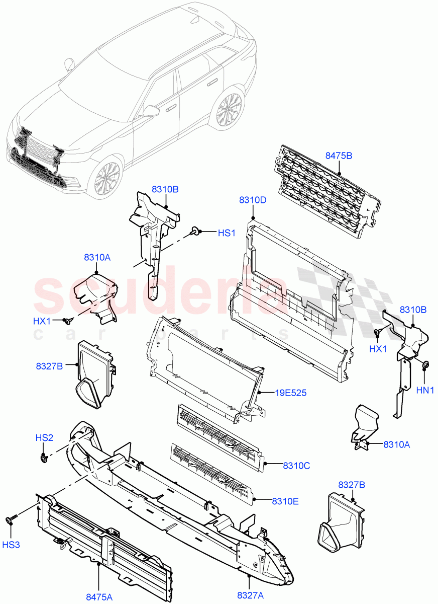 Air Deflectors of Land Rover Land Rover Range Rover Velar (2017+) [5.0 OHC SGDI SC V8 Petrol]