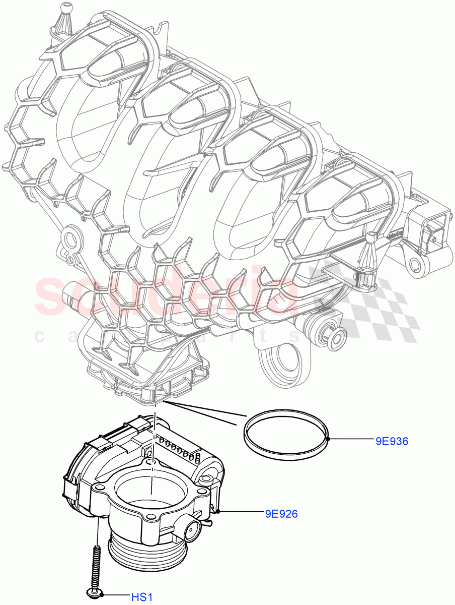 Throttle Housing (2.0L 16V TIVCT T/C 240PS Petrol, Halewood (UK)) of Land Rover Land Rover Discovery Sport (2015+) [2.0 Turbo Petrol GTDI]