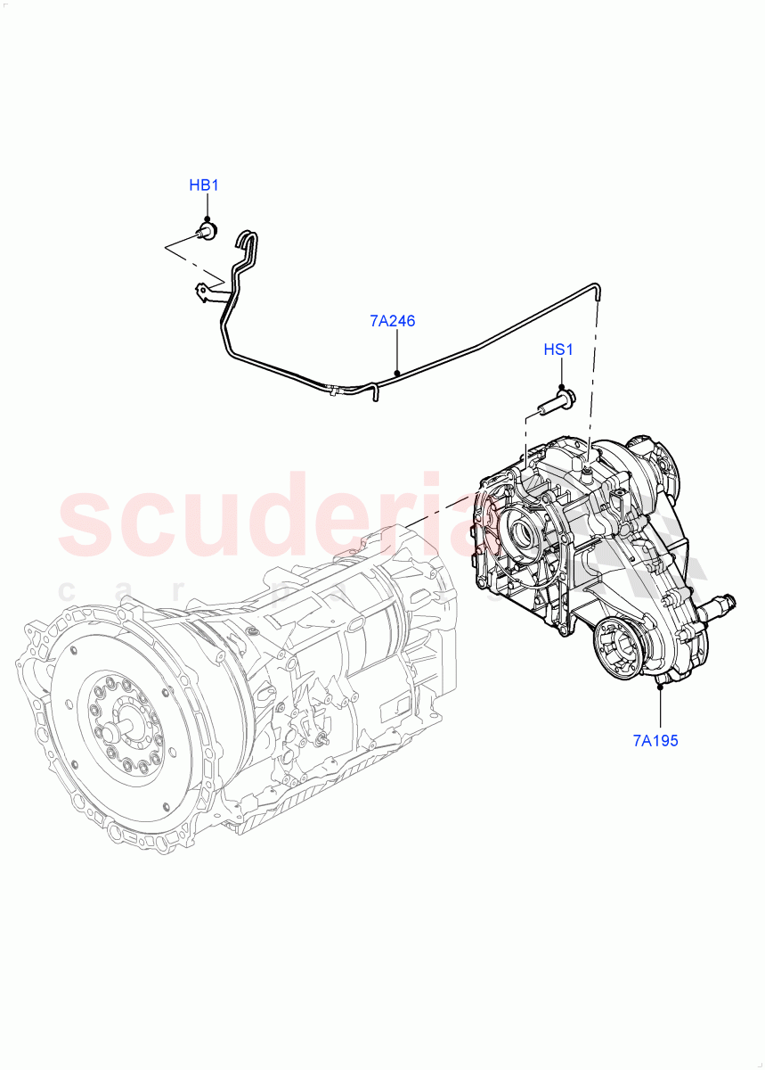 Transfer Drive Case (Nitra Plant Build) (With 1 Speed Transfer Case) ((V) FROMK2000001, (V) TOL2999999) of Land Rover Land Rover Discovery 5 (2017+) [2.0 Turbo Petrol AJ200P]