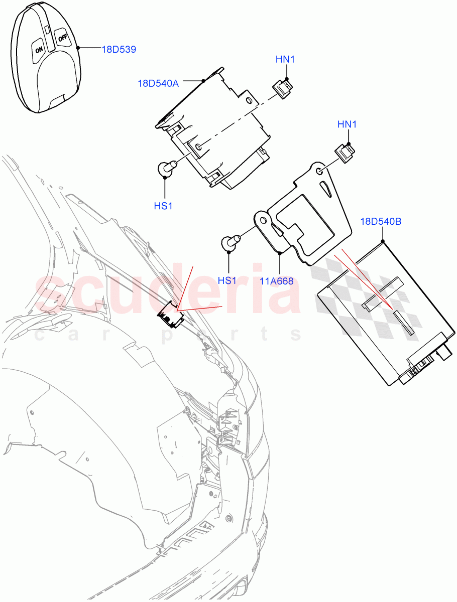 Auxiliary Fuel Fired Pre-Heater (Remote Control) (Park Heating With Remote Control, PARK HTG W/REMOTE CNTL PHEV) ((V) TOJA999999) of Land Rover Land Rover Range Rover (2012-2021) [2.0 Turbo Petrol GTDI]