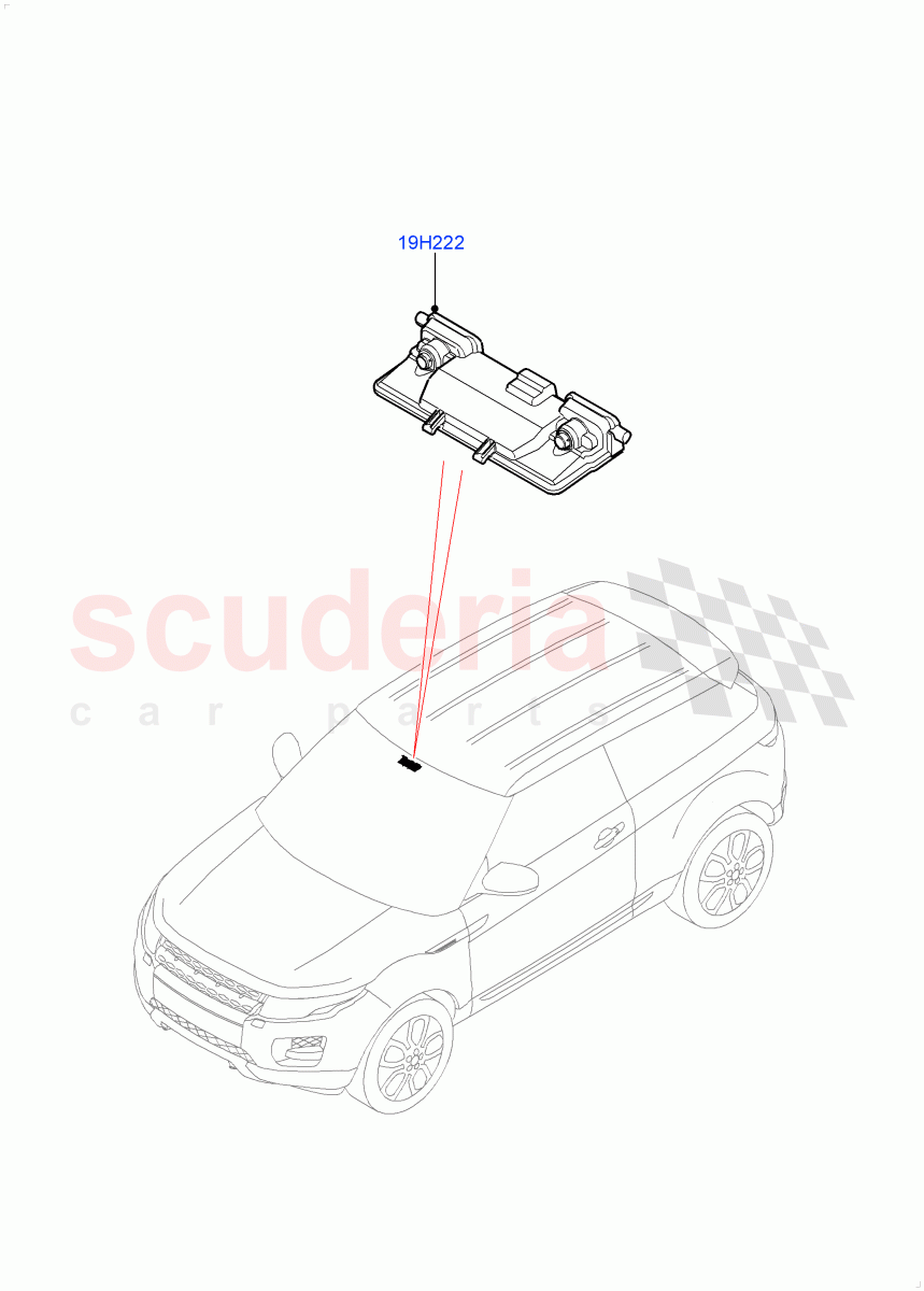 Camera Equipment (Halewood (UK), Forward Facing Camera) ((V) FROMEH000001) of Land Rover Land Rover Range Rover Evoque (2012-2018) [2.0 Turbo Diesel]