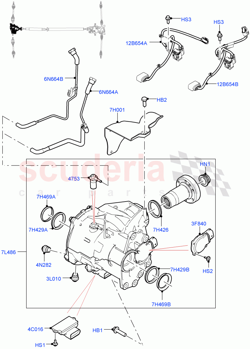 Front Axle Case (Itatiaia (Brazil), All Wheel Drive, Less Electric Engine Battery, Electric Engine Battery-MHEV) of Land Rover Land Rover Range Rover Evoque (2019+) [2.0 Turbo Diesel]