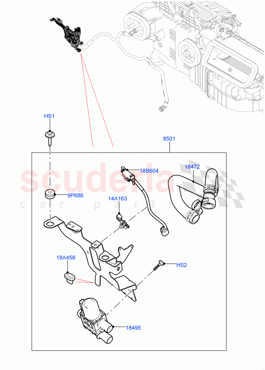 Auxiliary Circulation Coolant Pump (2.0L AJ200P Hi PHEV, Pre-Condition w/oFuel Operated Heat) ((V) FROMKA000001) of Land Rover Land Rover Range Rover (2012-2021) [5.0 OHC SGDI SC V8 Petrol]