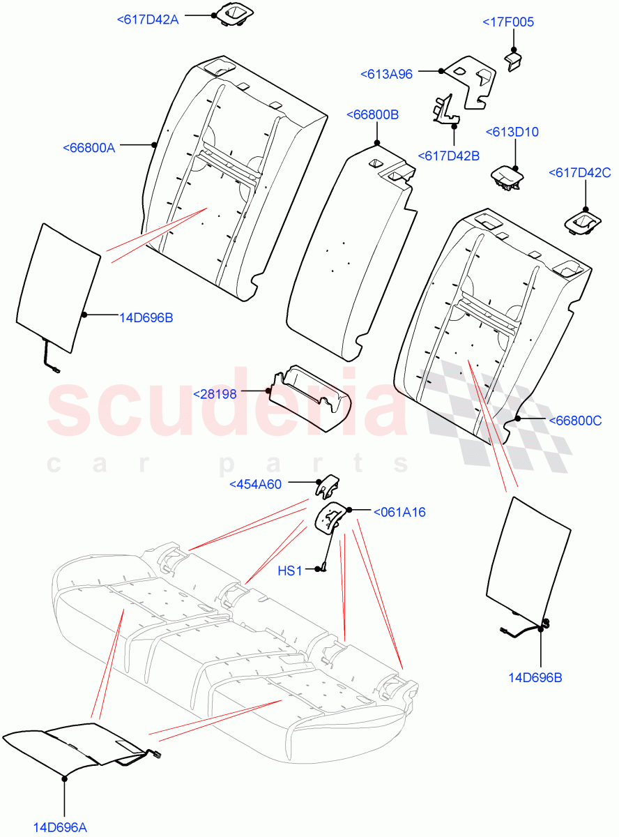 Rear Seat Pads/Valances & Heating (Itatiaia (Brazil)) of Land Rover Land Rover Range Rover Evoque (2019+) [2.0 Turbo Diesel AJ21D4]