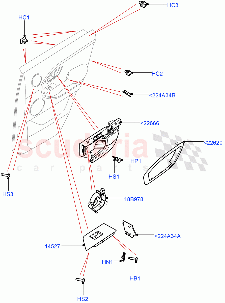 Rear Door Trim Installation (5 Door, Halewood (UK)) of Land Rover Land Rover Range Rover Evoque (2012-2018) [2.0 Turbo Diesel]