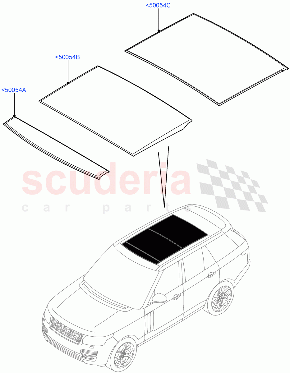 Sliding Roof Panel (With Roof Conversion-Panorama Power) of Land Rover Land Rover Range Rover (2012-2021) [5.0 OHC SGDI NA V8 Petrol]