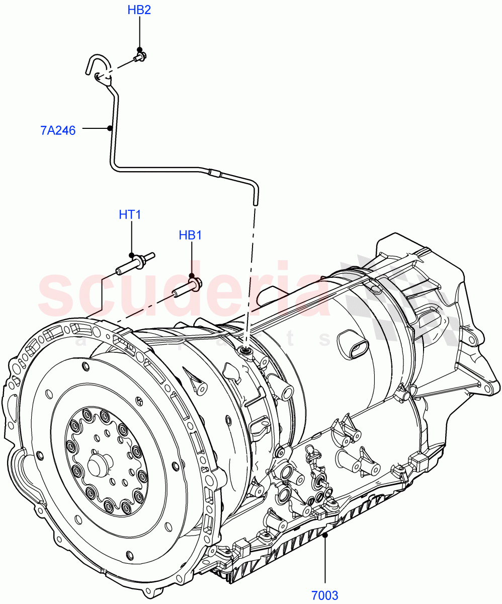 Auto Trans Assy & Speedometer Drive (3.0 V6 D Gen2 Twin Turbo, 8 Speed Auto Trans ZF 8HP70 4WD) of Land Rover Land Rover Range Rover Velar (2017+) [3.0 DOHC GDI SC V6 Petrol]
