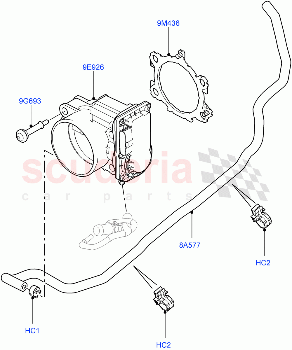Throttle Housing (5.0L OHC SGDI SC V8 Petrol - AJ133) ((V) FROMAA000001) of Land Rover Land Rover Range Rover Sport (2010-2013) [5.0 OHC SGDI SC V8 Petrol]