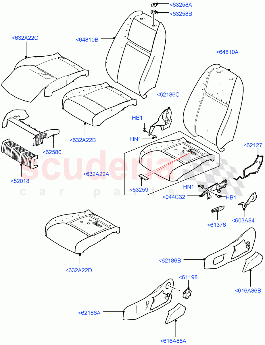 Front Seat Pads/Valances & Heating (Pads/Valances) of Land Rover Land Rover Range Rover Velar (2017+) [3.0 I6 Turbo Diesel AJ20D6]