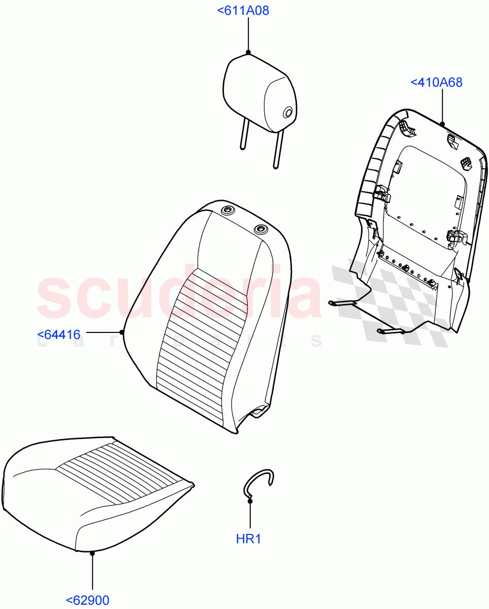 Front Seat Covers (Leather/Suede, Halewood (UK)) of Land Rover Land Rover Discovery Sport (2015+) [2.0 Turbo Petrol GTDI]