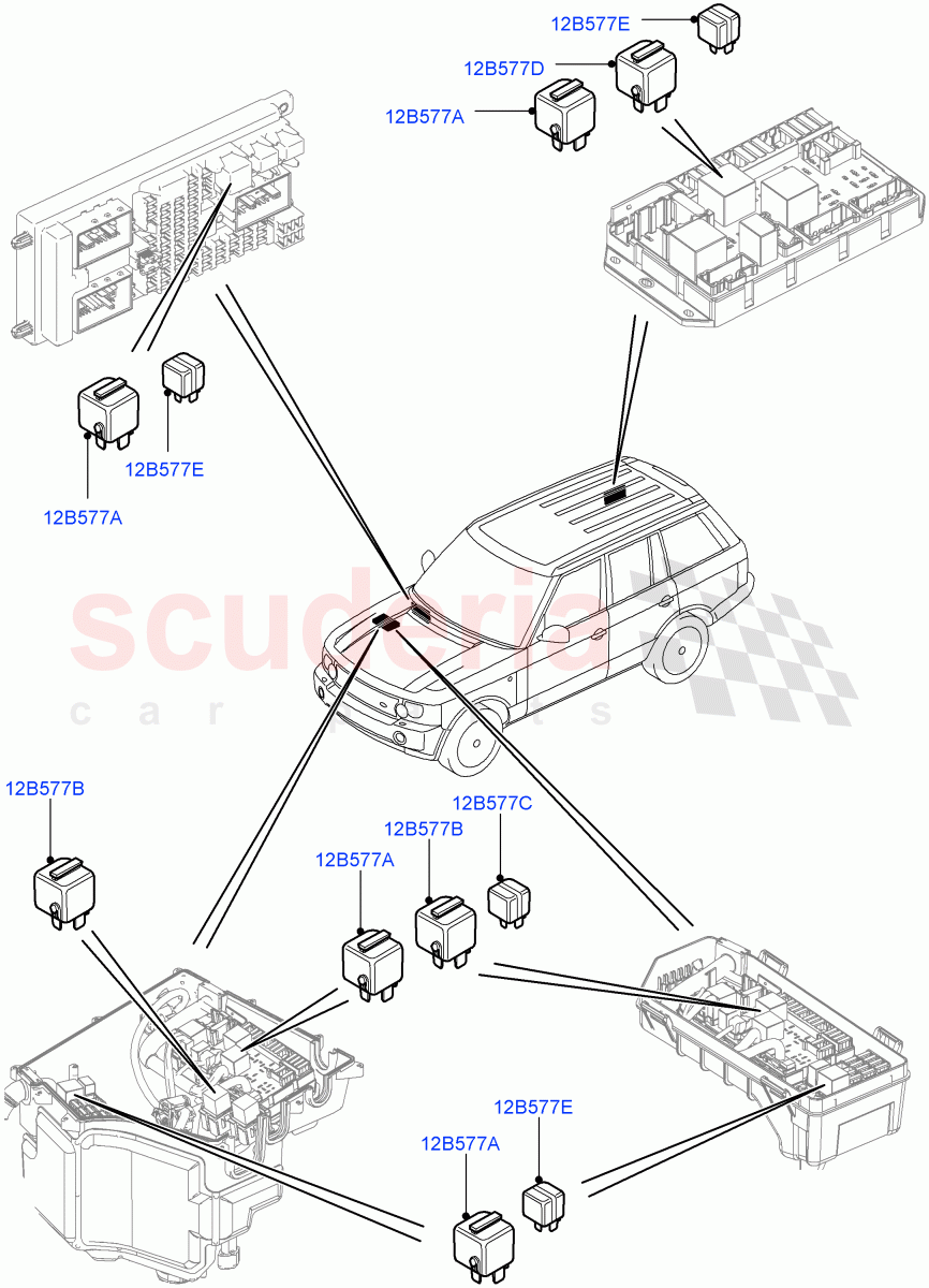 Relays ((V) FROMAA000001) of Land Rover Land Rover Range Rover (2010-2012) [3.6 V8 32V DOHC EFI Diesel]