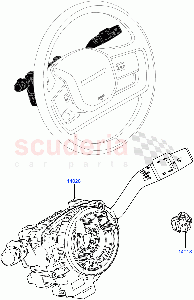 Switches (Steering Column) of Land Rover Land Rover Range Rover (2022+) [4.4 V8 Turbo Petrol NC10]