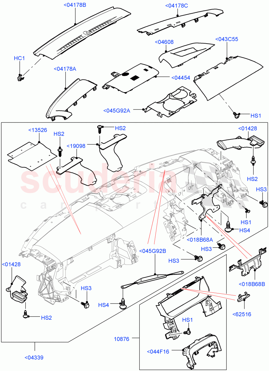 Instrument Panel (Upper, External) (Head Up Display) ((V) FROMEA152800) of Land Rover Land Rover Range Rover (2012-2021) [2.0 Turbo Petrol GTDI]