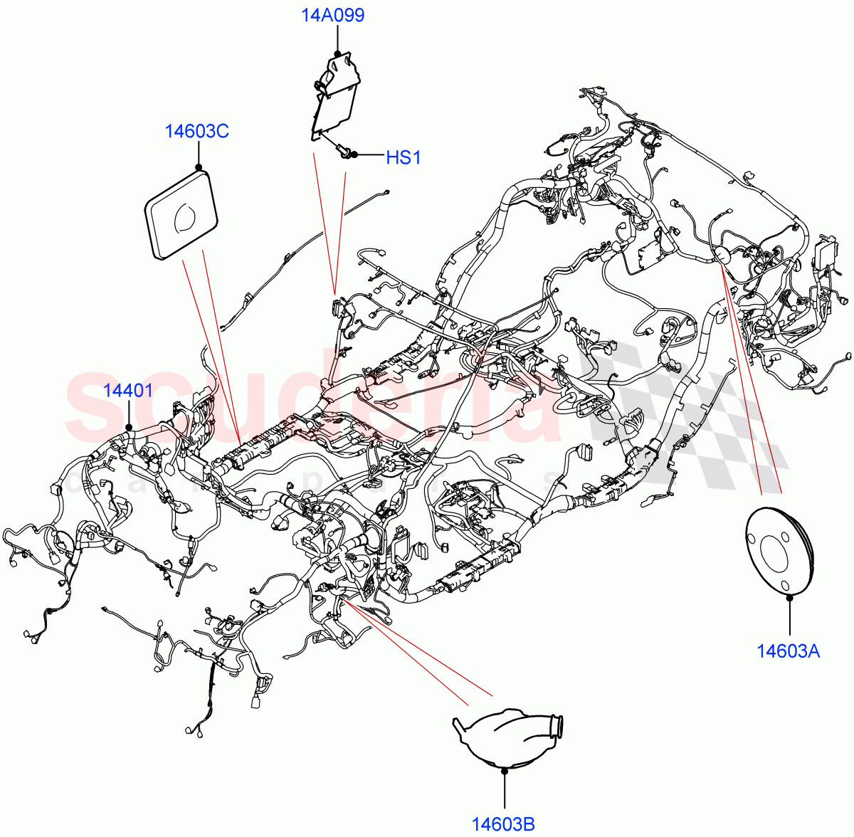 Main Harness of Land Rover Land Rover Range Rover (2022+) [3.0 I6 Turbo Petrol AJ20P6]