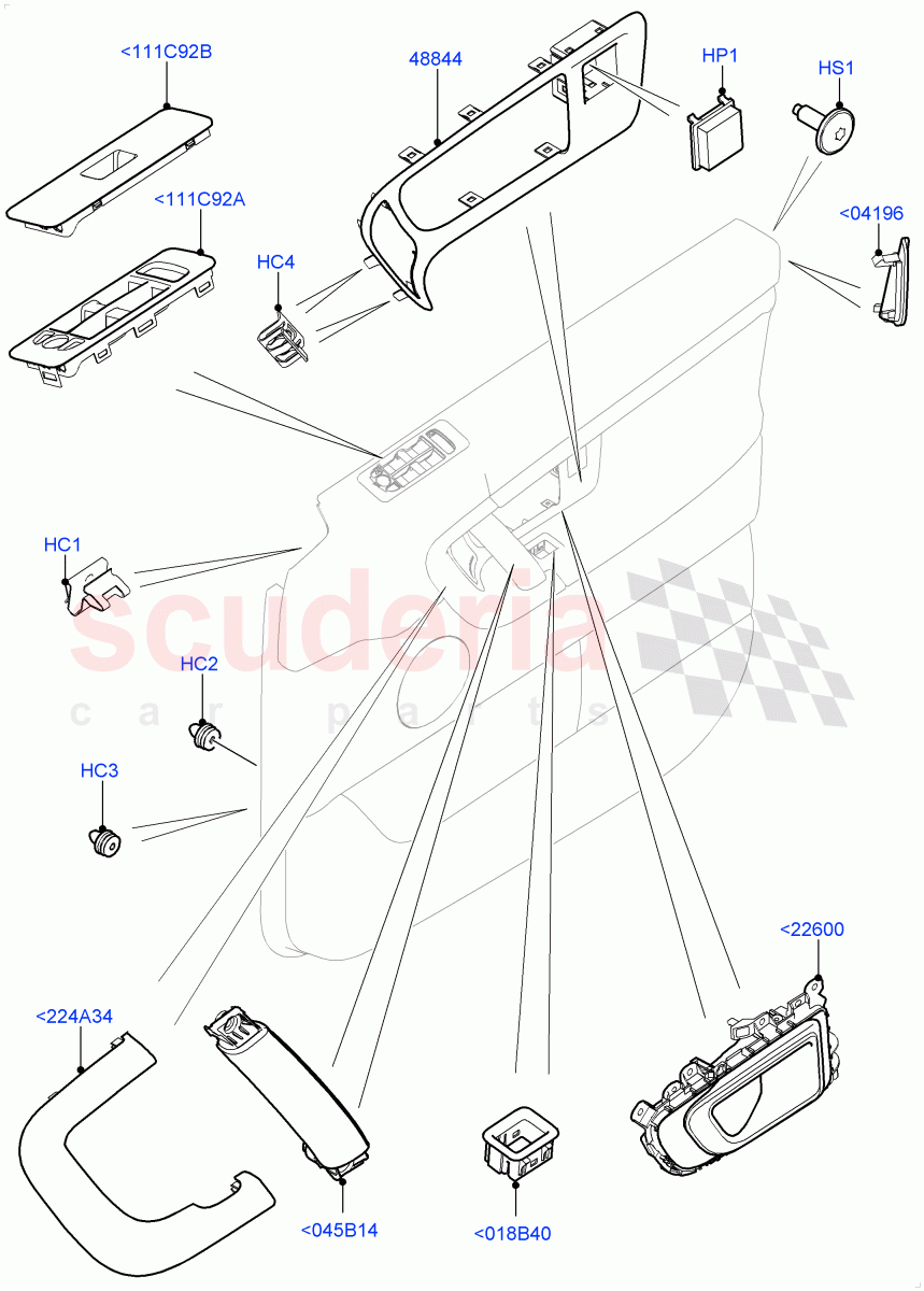 Front Door Trim Installation (Itatiaia (Brazil)) ((V) FROMGT000001) of Land Rover Land Rover Discovery Sport (2015+) [2.0 Turbo Diesel]