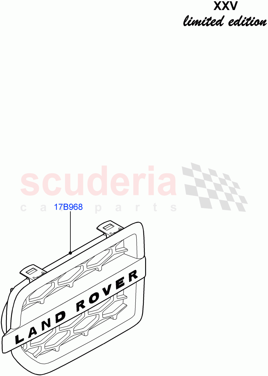 Dash Panel And Front Fenders (XXV Anniversary LE) ((V) FROMEA000001) of Land Rover Land Rover Discovery 4 (2010-2016) [5.0 OHC SGDI NA V8 Petrol]