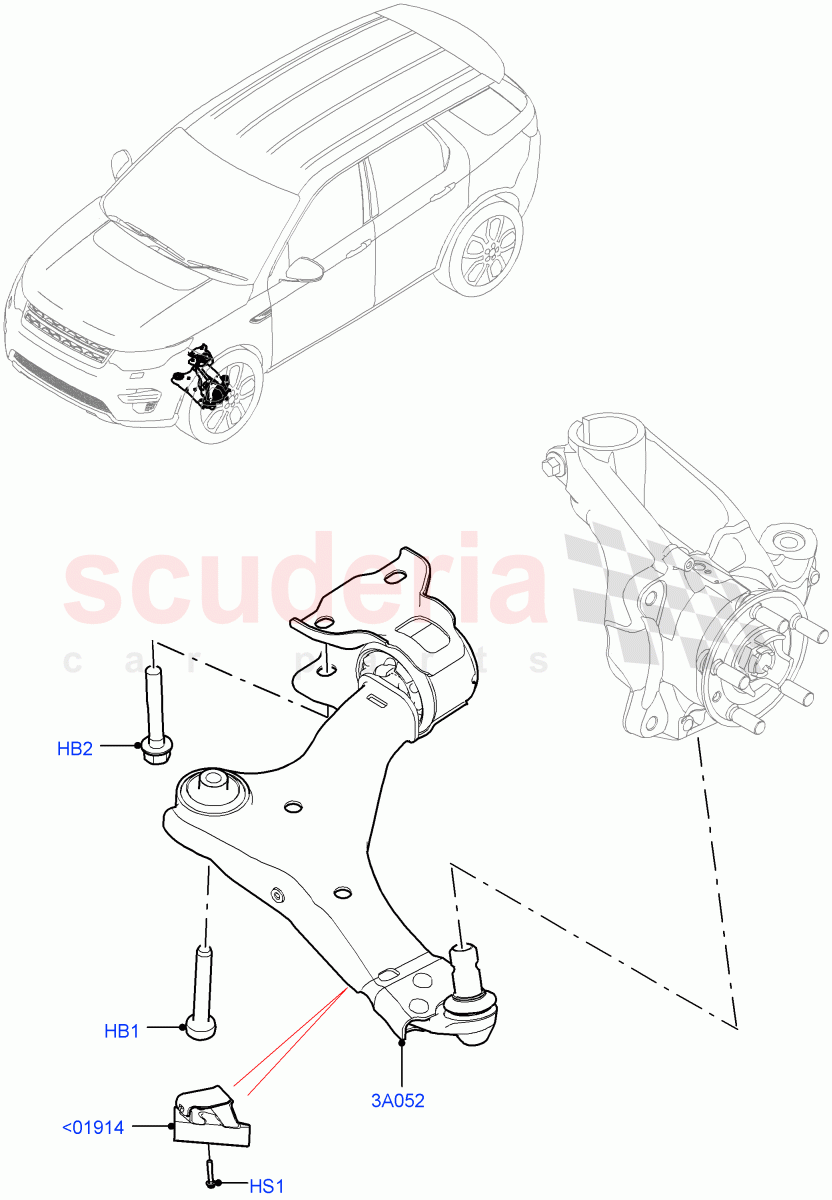 Front Suspension Arms (Changsu (China)) ((V) FROMFG000001) of Land Rover Land Rover Discovery Sport (2015+) [1.5 I3 Turbo Petrol AJ20P3]