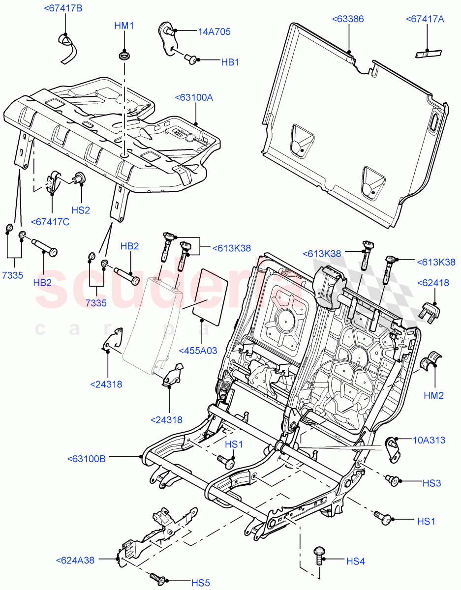 Rear Seat Frame ((V) FROMAA000001) of Land Rover Land Rover Range Rover Sport (2010-2013) [5.0 OHC SGDI NA V8 Petrol]