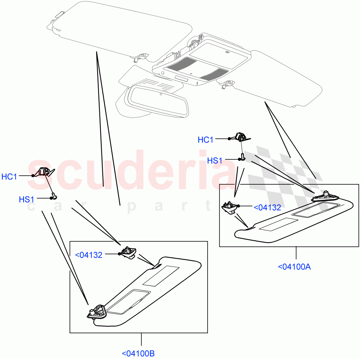 Headlining And Sun Visors (Itatiaia (Brazil)) ((V) FROMGT000001) of Land Rover Land Rover Discovery Sport (2015+) [2.0 Turbo Petrol GTDI]