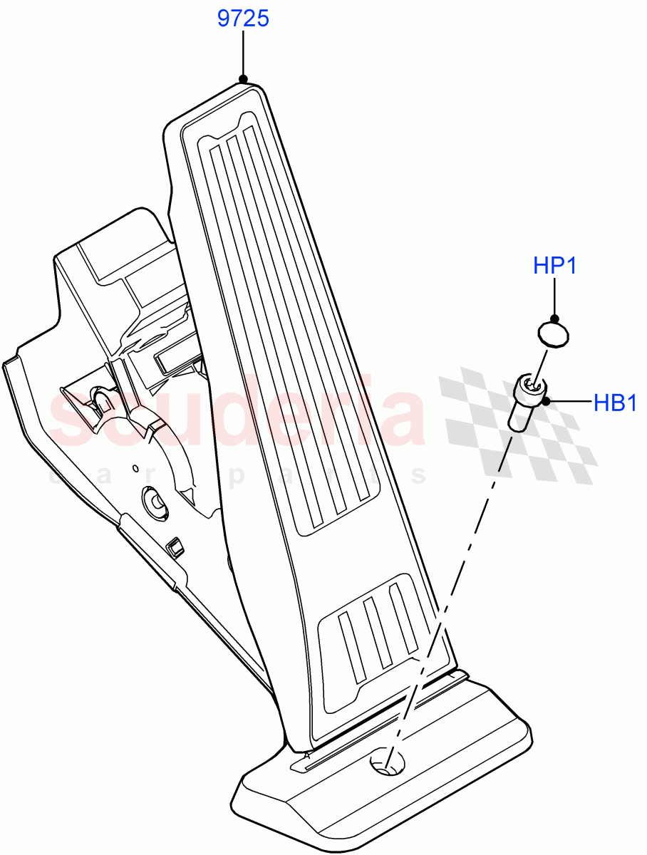 Accelerator/Injection Pump Controls (4.4 V8 Turbo Petrol (NC10)) of Land Rover Land Rover Range Rover (2022+) [4.4 V8 Turbo Petrol NC10]