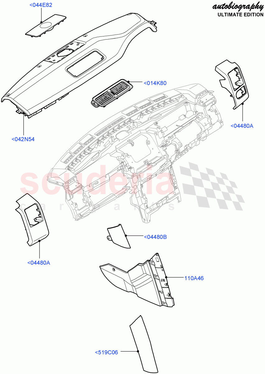 Instrument Panel (Lower, Upper) (Autobiography Ultimate Edition) ((V) FROMBA344356) of Land Rover Land Rover Range Rover (2010-2012) [4.4 DOHC Diesel V8 DITC]