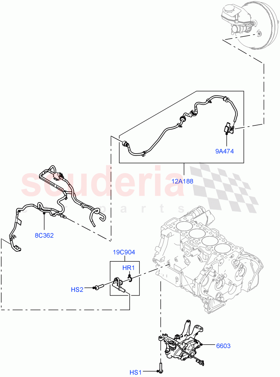 Vacuum Control And Air Injection (2.0L AJ20D4 Diesel Mid PTA, Itatiaia (Brazil)) ((V) FROMLT000001) of Land Rover Land Rover Discovery Sport (2015+) [2.0 Turbo Diesel]