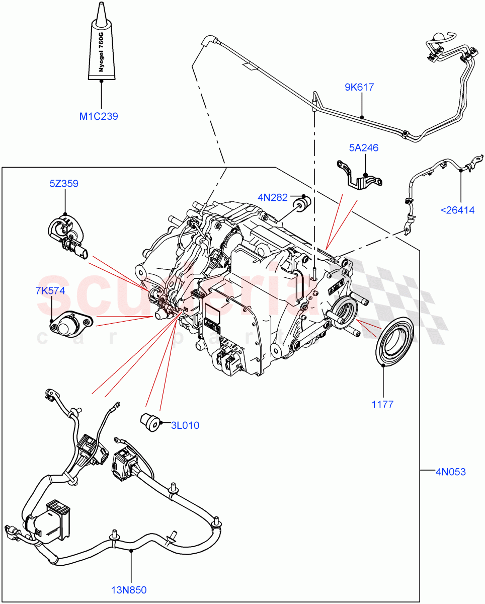 Rear Electric Drive Unit (Main Unit) (1.5L AJ20P3 Petrol High PHEV, Halewood (UK), All Wheel Drive) ((V) FROMLH000001) of Land Rover Land Rover Range Rover Evoque (2019+) [1.5 I3 Turbo Petrol AJ20P3]