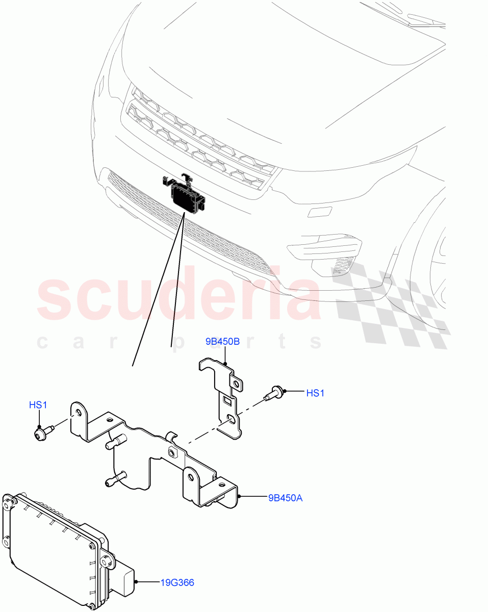 Speed Control (2.0L I4 DSL MID DOHC AJ200, Halewood (UK), Adaptive Speed Control+Queue Assist, 2.0L I4 DSL HIGH DOHC AJ200) ((V) TOKH999999) of Land Rover Land Rover Discovery Sport (2015+) [2.0 Turbo Diesel]