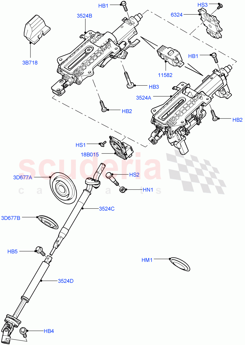 Steering Column ((V) FROMAA000001) of Land Rover Land Rover Discovery 4 (2010-2016) [2.7 Diesel V6]