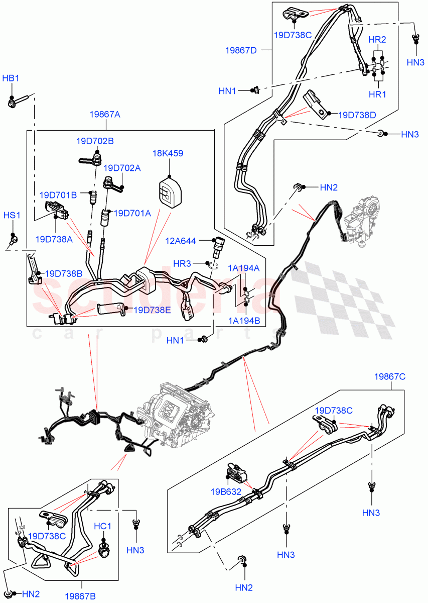 Air Conditioning System (Changsu (China), Climate Control - Chiller Unit, Less Electric Engine Battery, Electric Engine Battery-MHEV) ((V) FROMKG446857) of Land Rover Land Rover Discovery Sport (2015+) [2.2 Single Turbo Diesel]