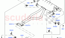 Rear Exhaust System (Nitra Plant Build) (5.0 Petrol AJ133 DOHC CDA, Standard Wheel&hellip;