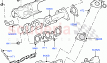 Exhaust Manifold (Solihull Plant Build) (3.0 V6 Diesel Electric Hybrid Eng, 3.0L 2&hellip;