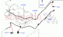Fuel Lines (Rear) (2 Door Convertible, 2.0L I4 Mid DOHC AJ200 Petrol, (-) "CDN/MEX&hellip;