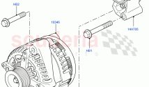 Alternator And Mountings (4.4L DOHC DITC V8 Diesel)