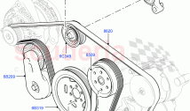 Pulleys And Drive Belts (Front) (3.0 V6 D Gen2 Mono Turbo, Electronic Air Suspensi&hellip;