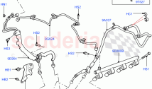 Fuel Injectors And Pipes (5.0L P AJ133 DOHC CDA S/C Enhanced) ((V) FROMKA000001)
