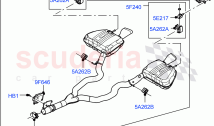 Rear Exhaust System (3.0L AJ20D6 Diesel High, Dual Exh Olet W/Squa TL Pipe Steel) &hellip;