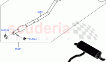 Rear Exhaust System (2 Door Convertible, 2.0L I4 Mid DOHC AJ200 Petrol) ((V) FROMH&hellip;