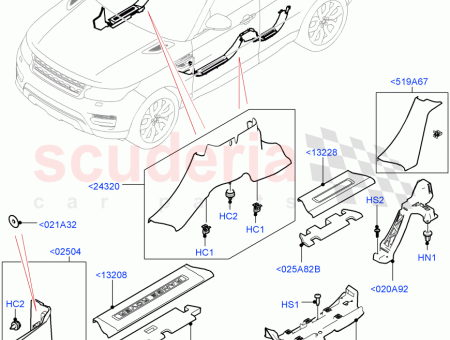 Photo of BRACKET PILLAR TRIM MOUNTING…