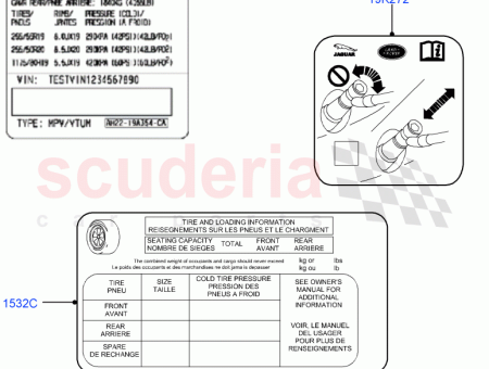 Photo of LABEL TYRE PRESSURE INSTRUCTION…