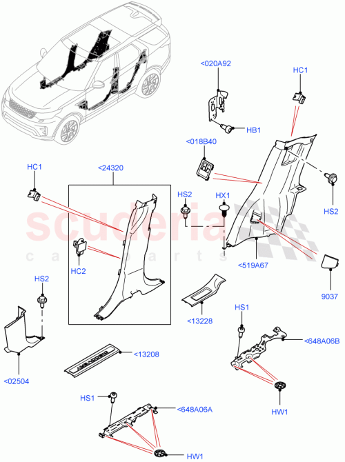 Part Diagram for Land Rover LR099587