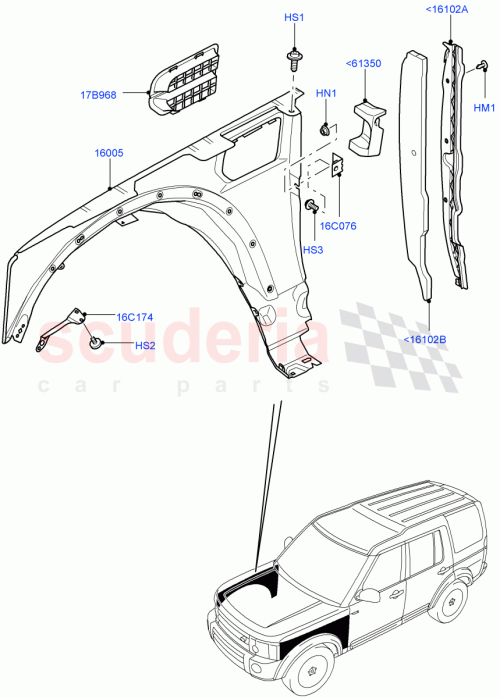 Part Diagram for Land Rover LR013932