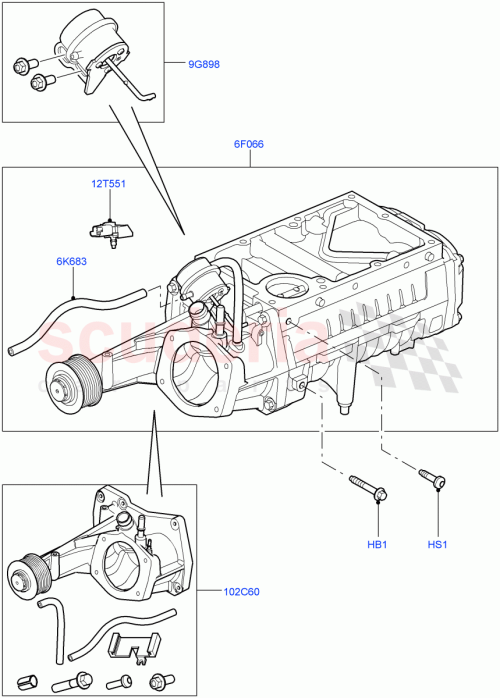 Part Diagram for Land Rover LR103233