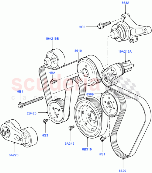 Part Diagram for Land Rover RQO000033