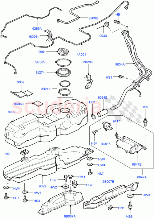Part Diagram for Land Rover WHK500122