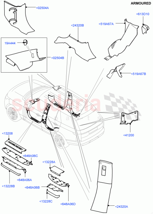 Part Diagram for Land Rover LR128708