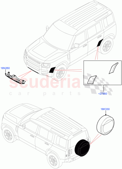 Part Diagram for Land Rover VPLEW0130