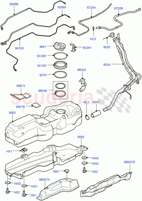 Part Diagram for Land Rover WYC100780
