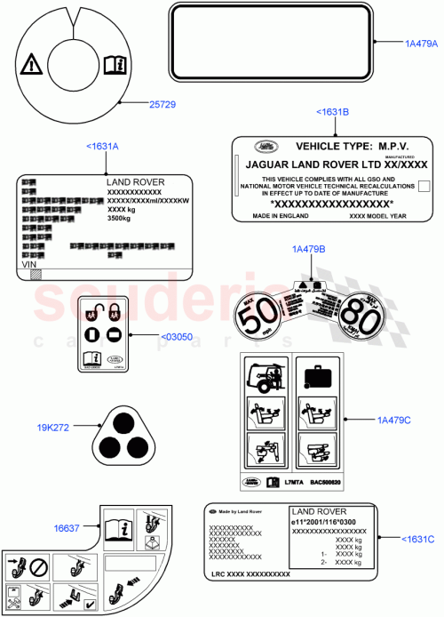 Part Diagram for Land Rover BAC000571