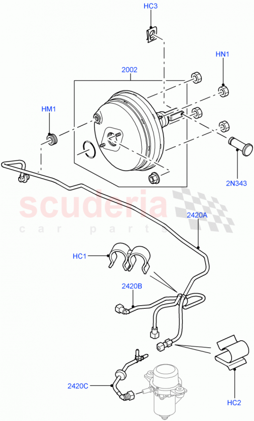 Part Diagram for Land Rover SQV500020